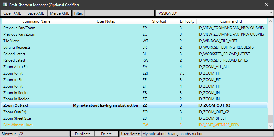 revit shortcuts